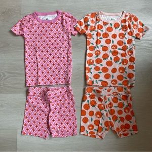J.Crew crewcuts Girls pajama bundle 3T pink floral orange fruit